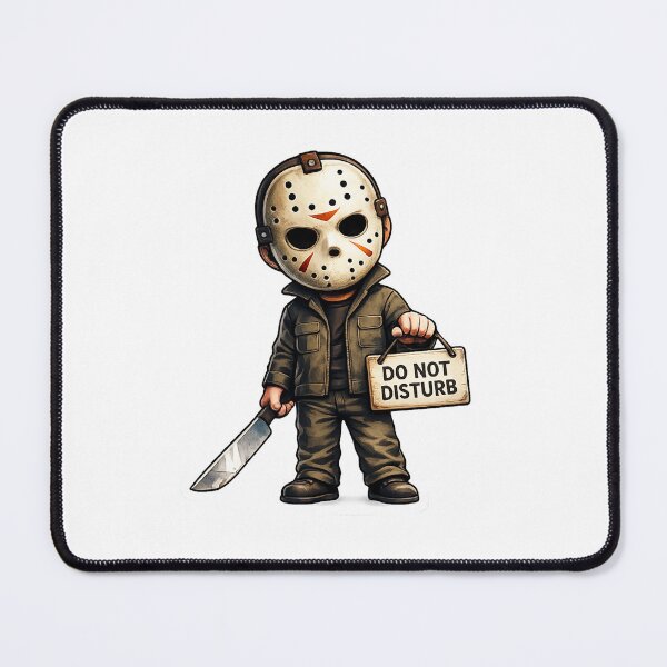 Item preview, Jason Voorhees “Do Not Disturb” Sticker Cute Horror Chibi Slasher Art designed and sold by CMLPaintings.