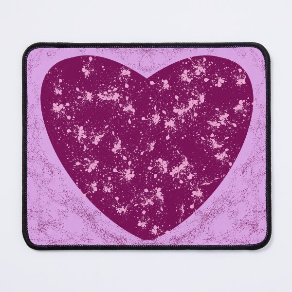 Item preview, Sparkling Prune Heart - Deep Plum & Silver Abstract Art designed and sold by CaramelCo.