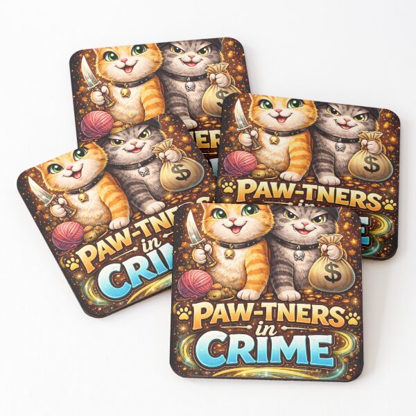 Item preview, Paw-tners in crime designed and sold by Pecata.