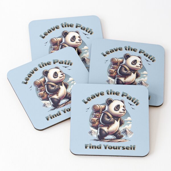 Item preview, Leave the Path, Find Yourself – Adventurous Panda Backpack Hiking Design designed and sold by Sachie's Studio.