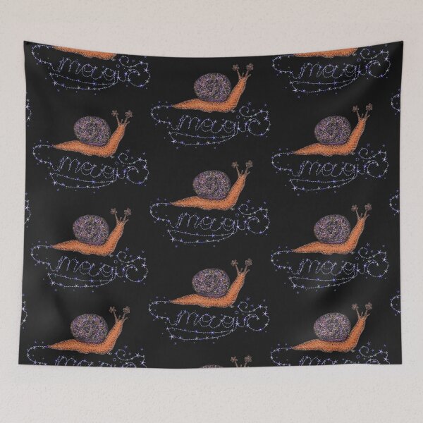 Item preview, Snail with flowers on its house and a magical glitter trail designed and sold by creaphyl28.