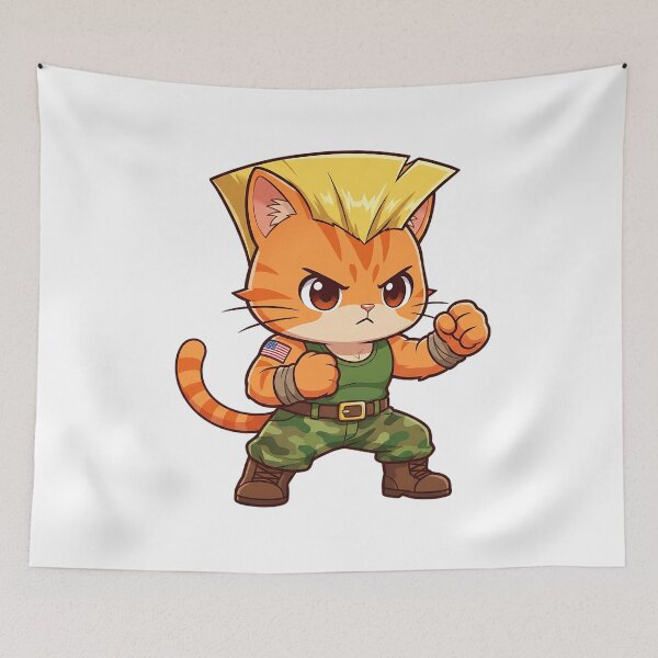 Item preview, Cute Soldier Cat Fighter Kawaii Style designed and sold by CuteKats.