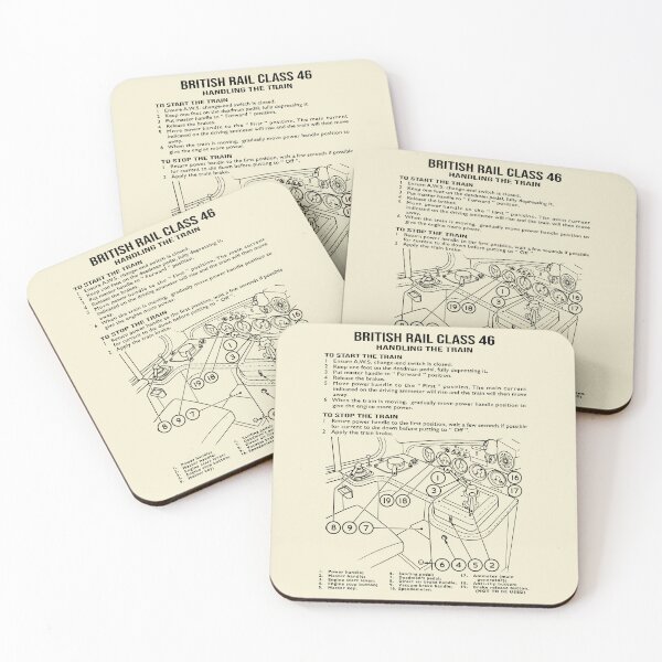 Item preview, British Rail Class 46 Peak Train Driving Instructions Infographic Gifts designed and sold by Maljonic.