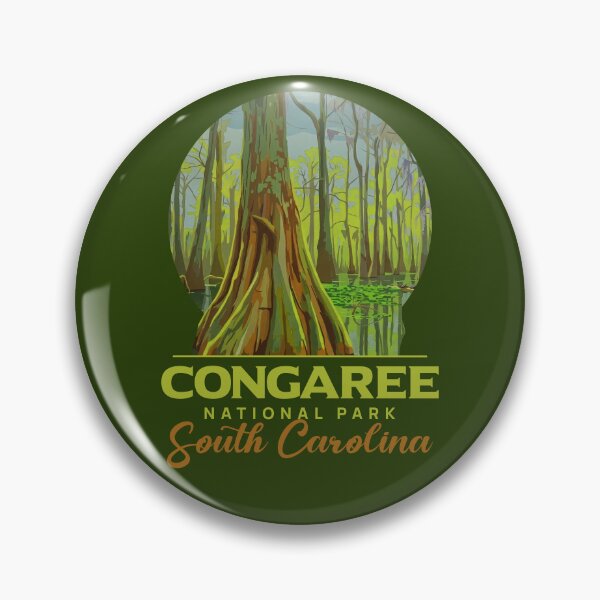Item preview, Congaree National Park South Carolina Nature Vintage Art designed and sold by LinaValearte.