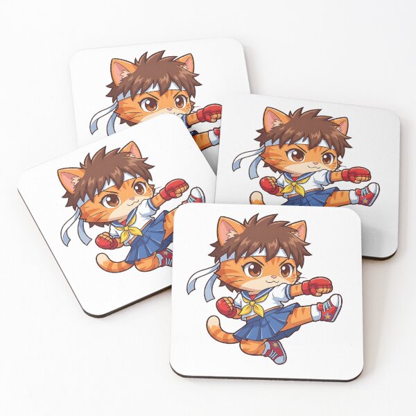 Item preview, Cute Fighter Schoolgirl Cat Kawaii Style designed and sold by CuteKats.