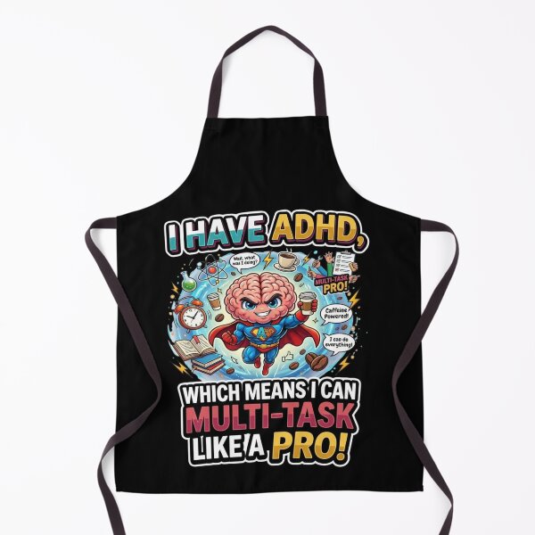 Item preview, I Have ADHD - I Multi-Task Like a Pro! Funny Superhero Brain designed and sold by CHAOS_CLUB.