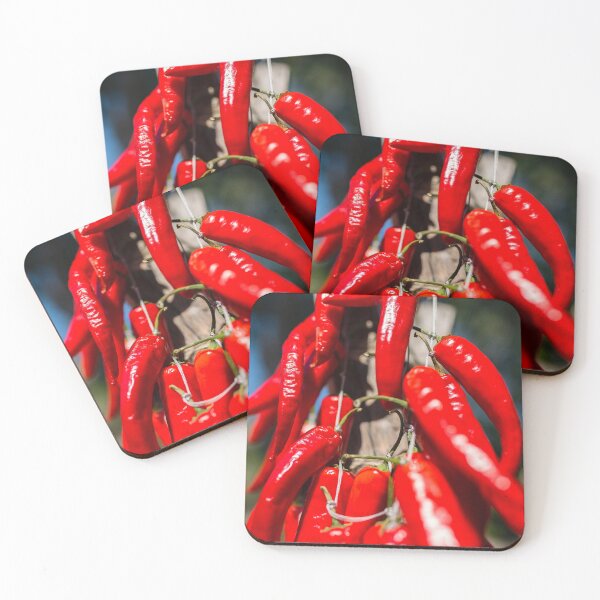 Item preview, Sun-Drenched Red Chili Peppers Drying Outdoors designed and sold by ADAG-ART.