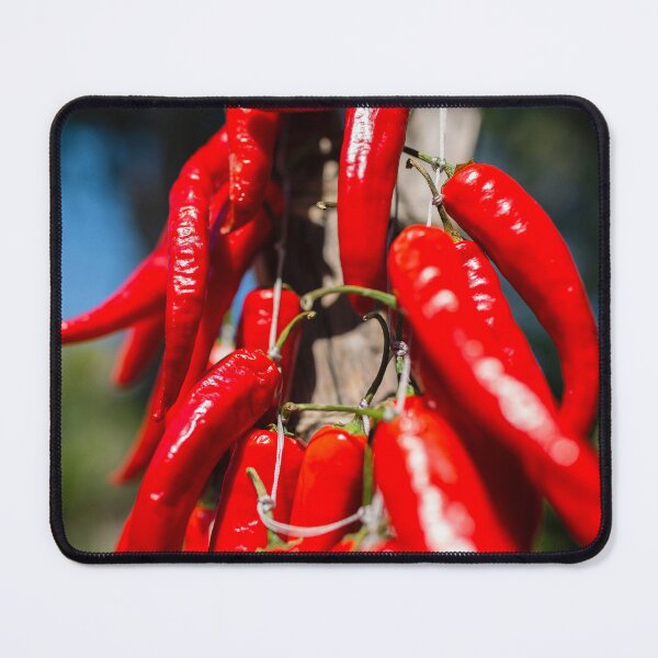 Item preview, Sun-Drenched Red Chili Peppers Drying Outdoors designed and sold by ADAG-ART.