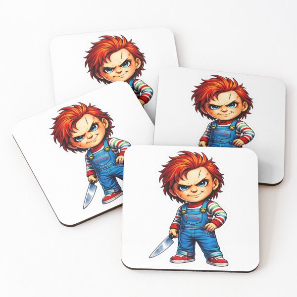 Item preview, Chucky Sticker Cute Horror Chibi Killer Doll Art designed and sold by CMLPaintings.