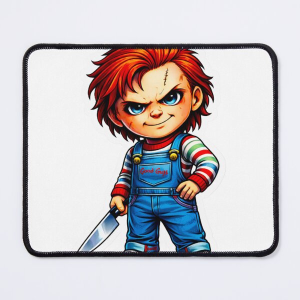 Item preview, Chucky Sticker Cute Horror Chibi Killer Doll Art designed and sold by CMLPaintings.