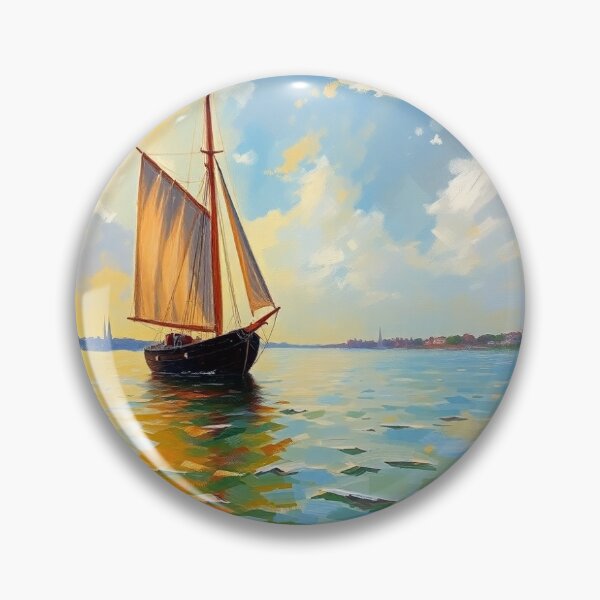 Item preview, A sailing boat on the Severn River. designed and sold by oldMastersofart.