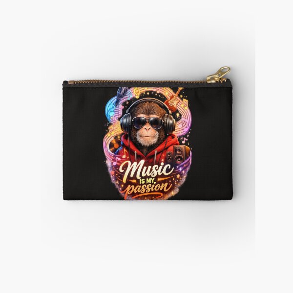 Item preview, Music Is My Passion Monkey DJ – Cool Headphones Streetwear Design designed and sold by JoeyBlackLabel.