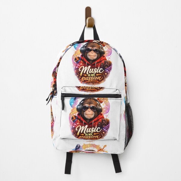 Item preview, Music Is My Passion Monkey DJ – Cool Headphones Streetwear Design designed and sold by JoeyBlackLabel.