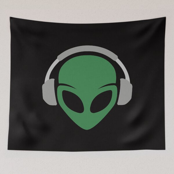 Item preview, Alien Head Headphones Techno Music Design designed and sold by ElectroSphere46.