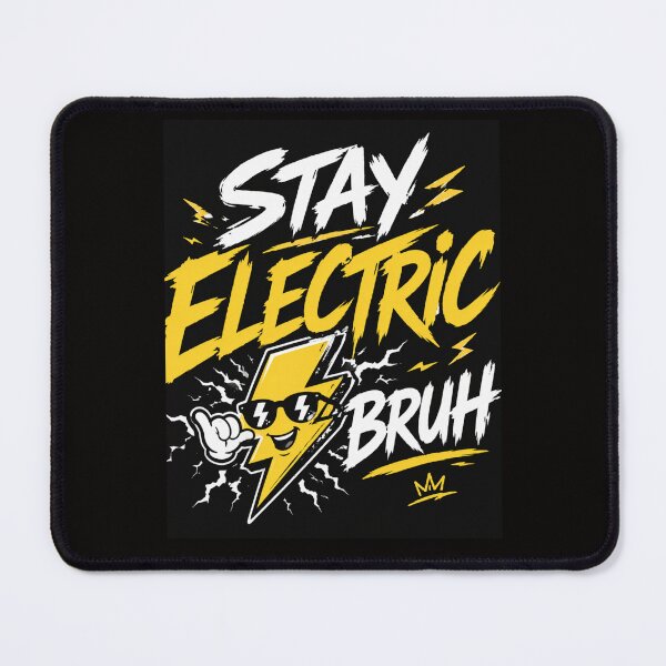 Item preview, Stay Electric Bruh – Funny High Energy Vibes Graphic  Main Tag: stay electric bruh ⚡ designed and sold by NapoliApparel.