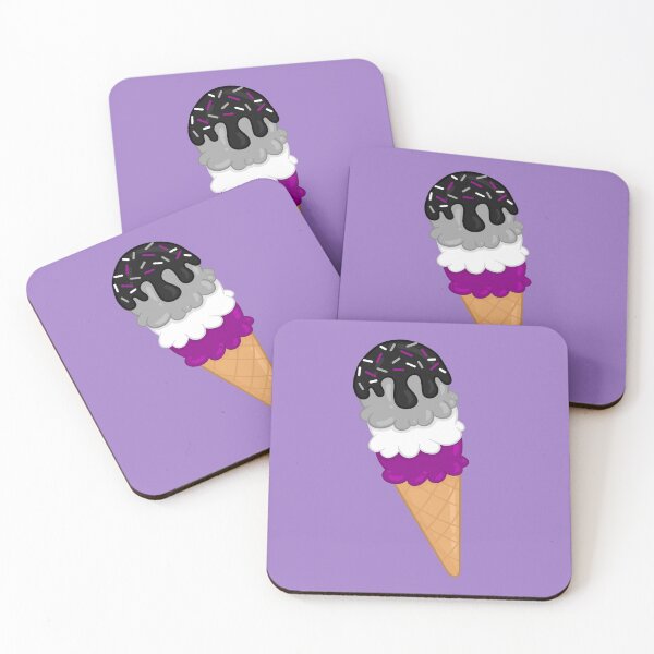 Item preview, Asexual Pride Flag Ice Cream Cone designed and sold by Sahira820.