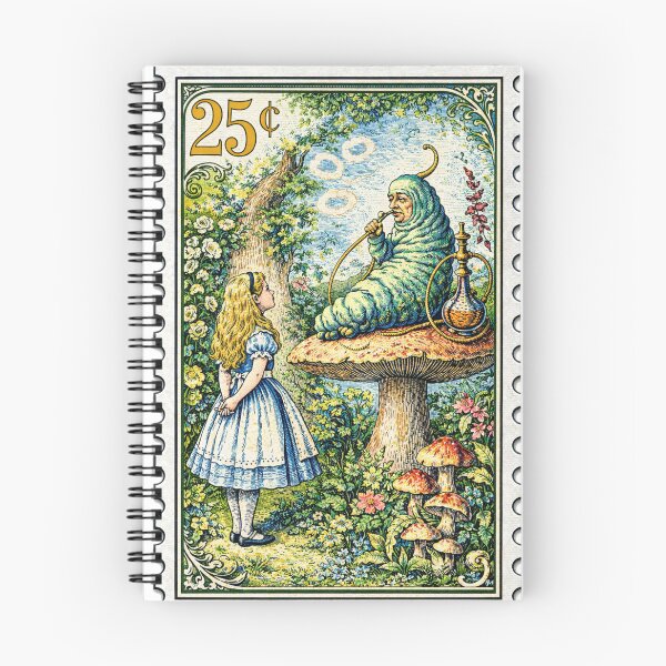 Item preview, Alice in Wonderland and Caterpillar Stamp designed and sold by JJSizzleheimer.