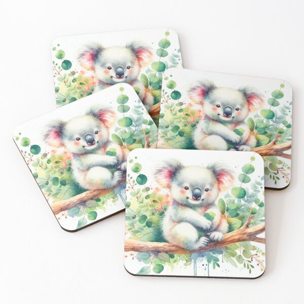 Item preview, A playful koala among eucalyptus leaves designed and sold by paulrommer.