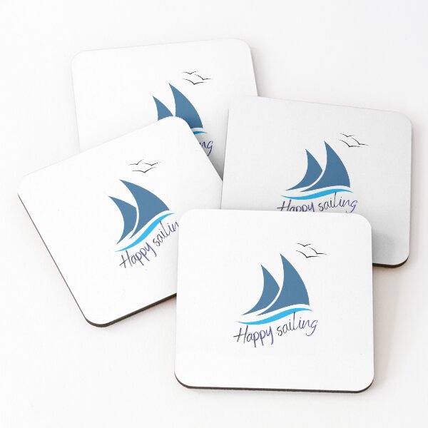 Item preview, Happy Sailing Minimal Boat Design | Ocean & Sea Lover Gift designed and sold by Pixel & Print.