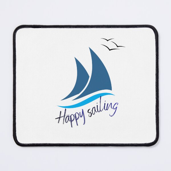 Item preview, Happy Sailing Minimal Boat Design | Ocean & Sea Lover Gift designed and sold by Pixel & Print.
