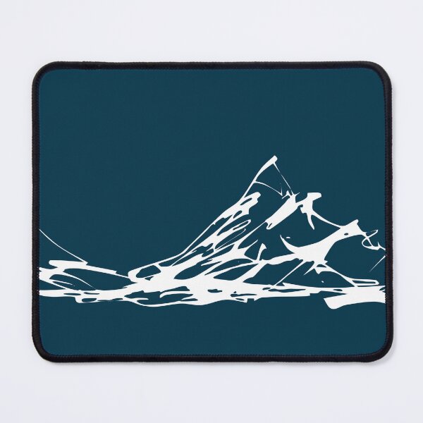 Item preview, Mountain Range IV, Handdrawn Abstract Ink Sketch, Midnight Blue designed and sold by SWSandraWechner.