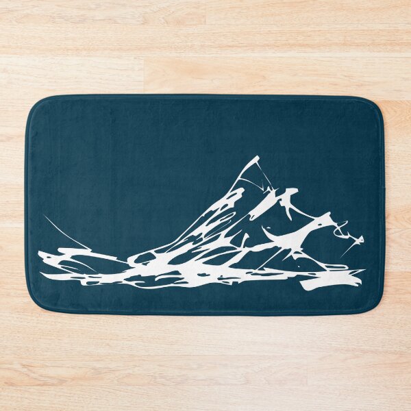Item preview, Mountain  Range IV, Handdrawn Abstract Ink Sketch, Midnight Blue designed and sold by SWSandraWechner.