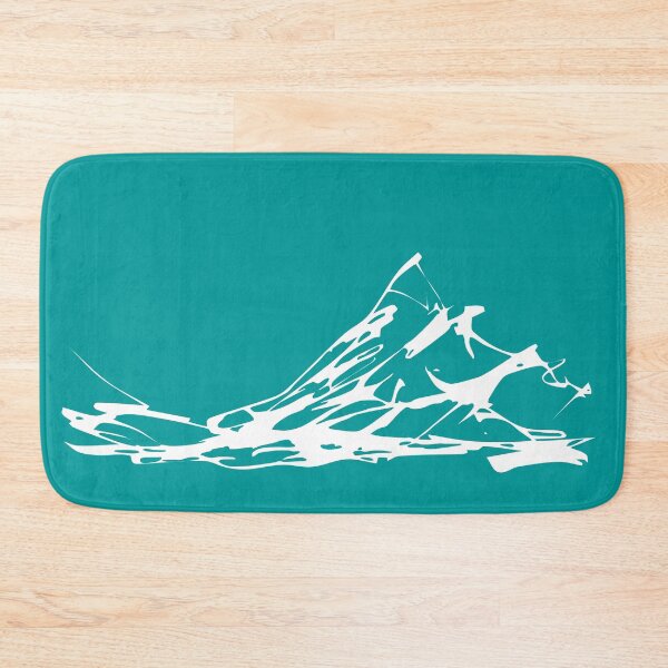 Item preview, Mountain Range IV, Handdrawn Abstract Ink Sketch, Turquoise designed and sold by SWSandraWechner.