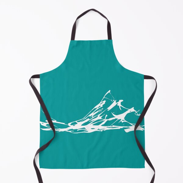 Item preview, Mountain Range IV, Handdrawn Abstract Ink Sketch, Turquoise designed and sold by SWSandraWechner.