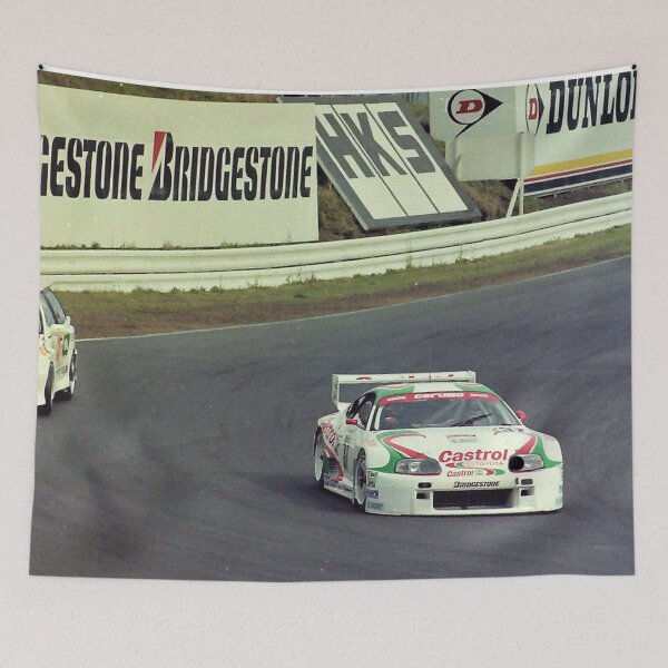 Item preview, Toyota Supra Castrol JGTC – 90s Japanese GT Racing, JDM Legend, Super GT Motorsport Poster designed and sold by Road To Track.