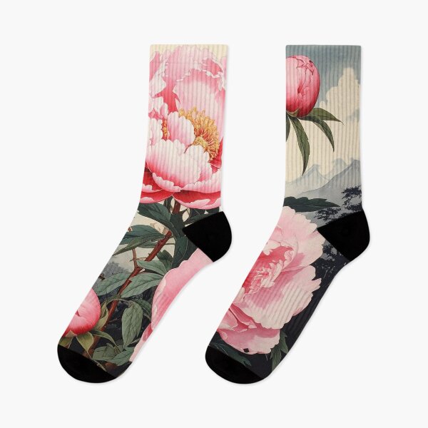 Item preview, Pink Peonies in Mountain Landscape  designed and sold by Vicky Brago-Mitchell®.