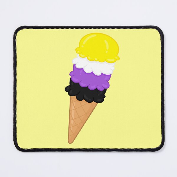 Item preview, Non-Binary Pride Flag Ice Cream Cone designed and sold by Sahira820.