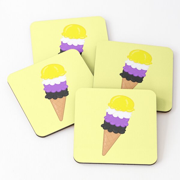 Item preview, Non-Binary Pride Flag Ice Cream Cone designed and sold by Sahira820.