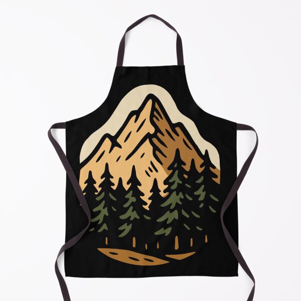 Item preview, Retro Mountain Pine Forest Design designed and sold by Vileprint.