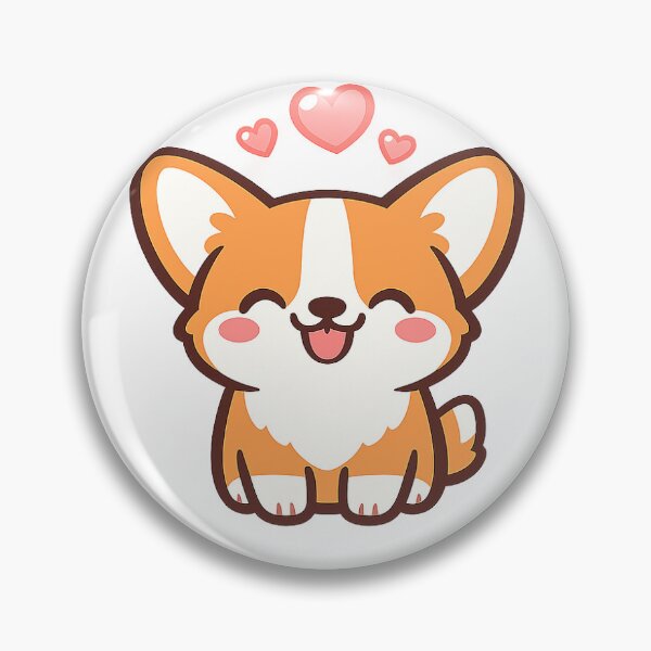 Item preview, Cute Kawaii Corgi Love Hearts Adorable Puppy Cartoon designed and sold by KtacoYellow.