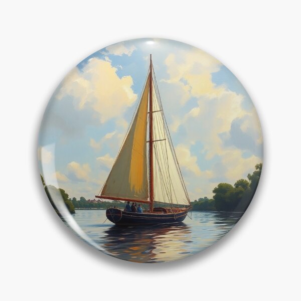 Item preview, A sailing boat on the River Great Ouse. designed and sold by oldMastersofart.