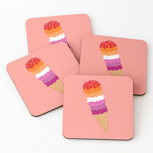 Item preview, Lesbian Pride Flag Ice Cream Cone designed and sold by Sahira820.
