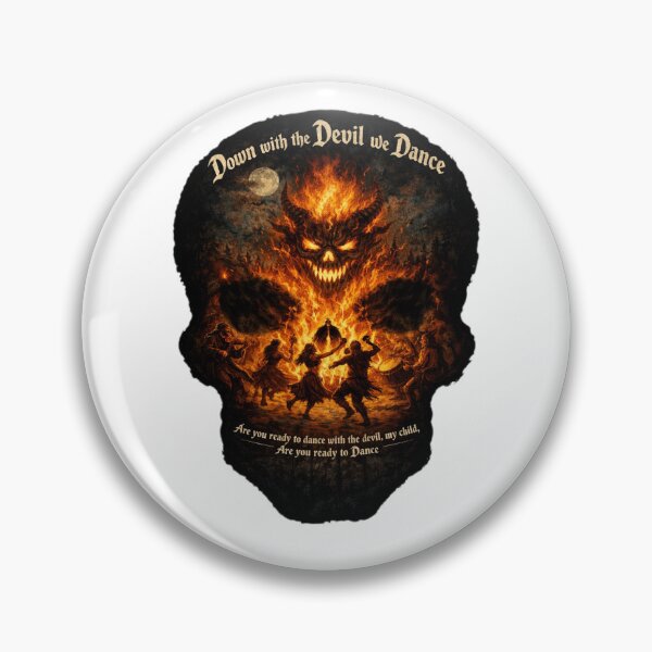 Item preview, Down with the Devil We Dance – Dark Folk Ritual Bonfire Demon Art designed and sold by BigBobInk.
