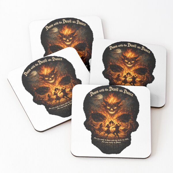Item preview, Down with the Devil We Dance – Dark Folk Ritual Bonfire Demon Art designed and sold by BigBobInk.