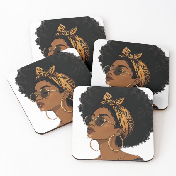 Item preview, Stylish Afro Woman Portrait with Headwrap and Sunglasses designed and sold by Koloraist.