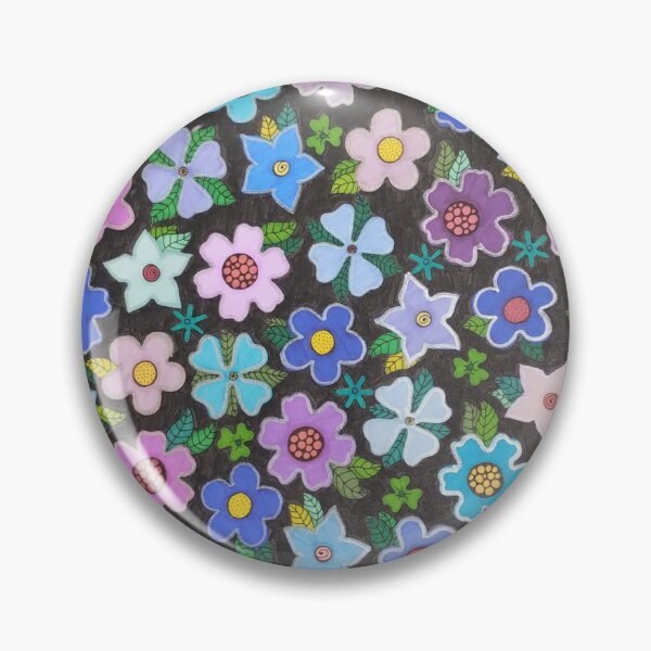 Item preview, Garden Blackout - Hand Drawn Bright Flower Pattern designed and sold by AJPrettyObscene.