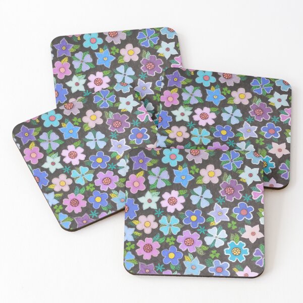 Item preview, Garden Blackout - Hand Drawn Bright Flower Pattern designed and sold by AJPrettyObscene.