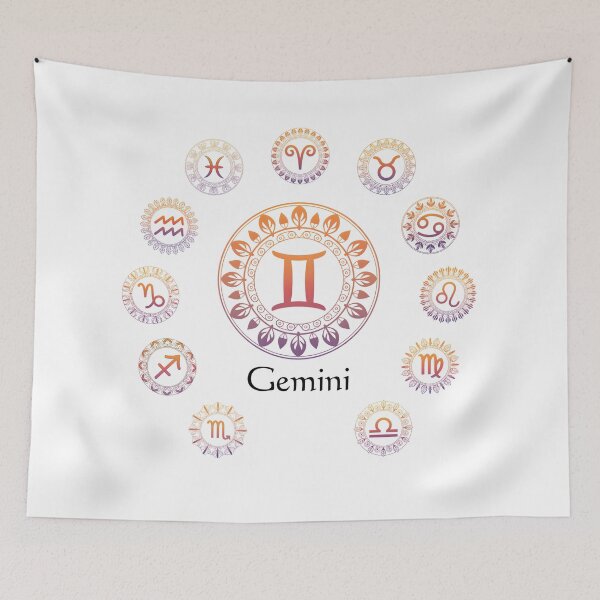 Item preview, Zodiac Signs Mandala – Gemini | Astrology Boho Spiritual Design designed and sold by ArcticFoxStudio.