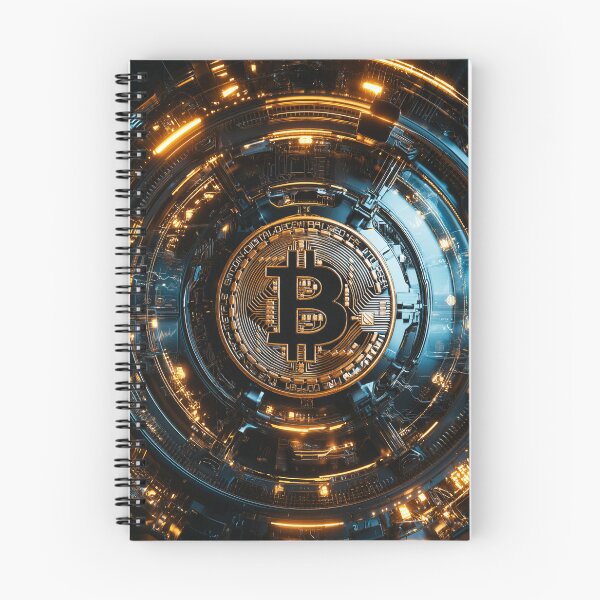 Item preview, Futuristic Bitcoin Core Cyber Circuit Neon Tech Crypto Art designed and sold by lematworks.