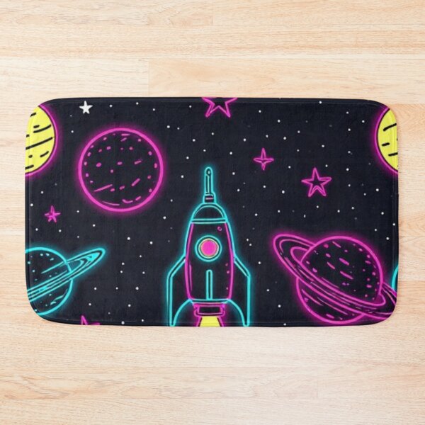 Item preview, Retro Neon Galactic Journey: Aesthetic Space Pattern designed and sold by Jimakmo.