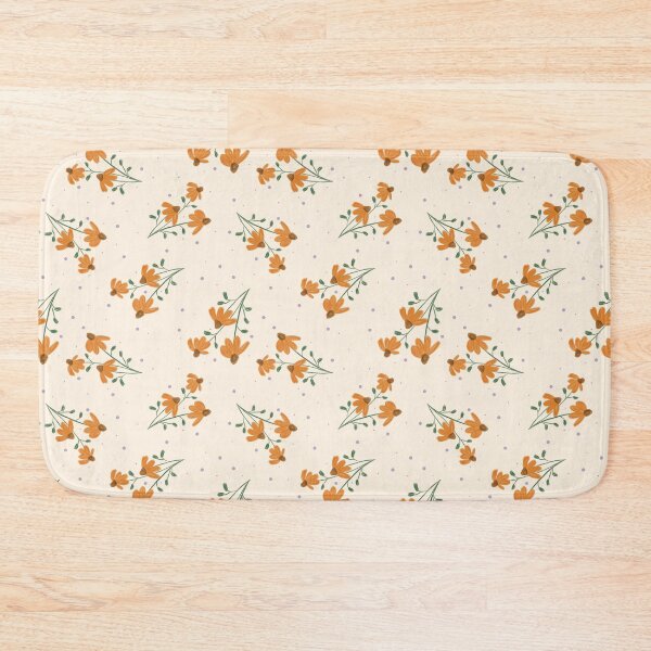 Item preview, Orange Wildflower Toss Pattern designed and sold by MoonwillowArt.
