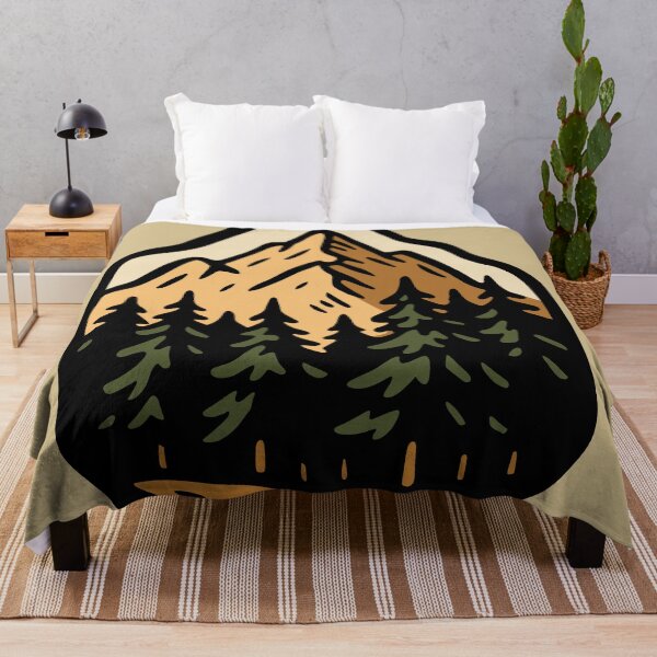 Item preview, Retro Mountain Pine Forest Design designed and sold by Vileprint.