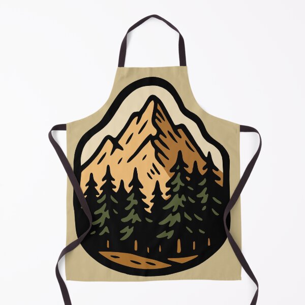 Item preview, Retro Mountain Pine Forest Design designed and sold by Vileprint.