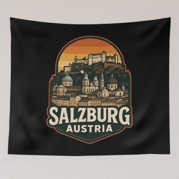 Item preview, Salzburg Austria Retro Vintage Travel designed and sold by TomFrontierArt.