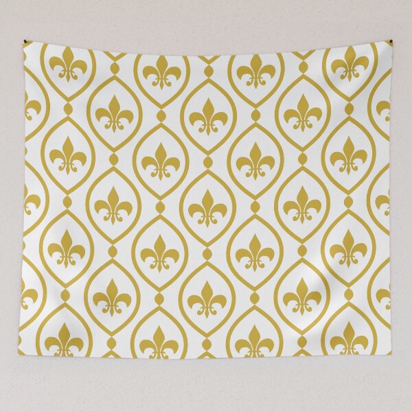Aperçu de l'œuvre fleur de lys dorée et blanche créée et vendue par Mint + Midnight.