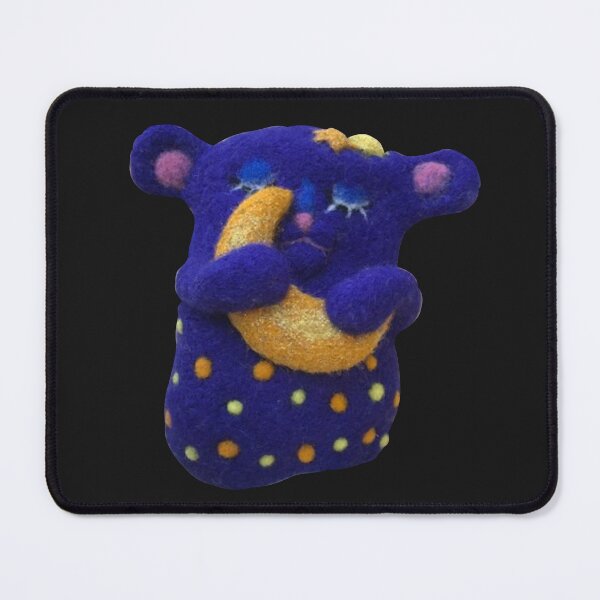 Item preview, Hand-felted blue bear with crescent moon designed and sold by creaphyl28.